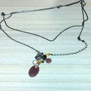 Loft 3 different chains and beads with charms